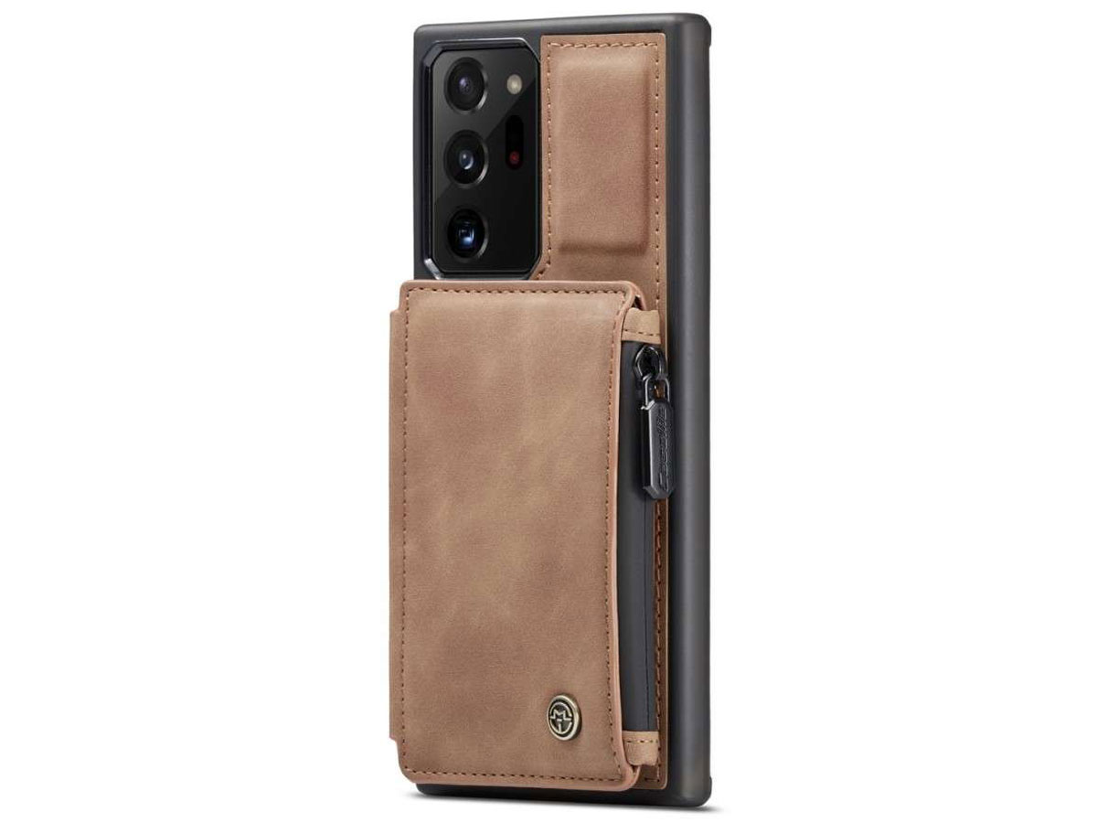 CaseMe Backcase Wallet Tan - Samsung Galaxy Note 20 Ultra hoesje