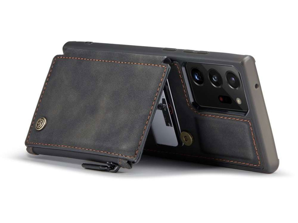 CaseMe Backcase Wallet Zwart - Samsung Galaxy Note 20 Ultra hoesje