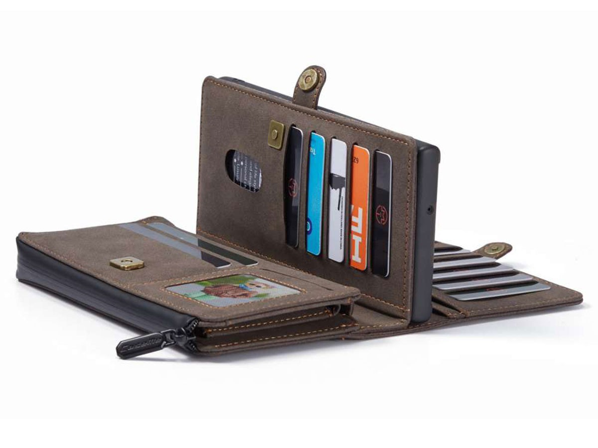 CaseMe 2in1 Multi Wallet Case Bruin - Samsung Galaxy Note 20 Ultra Hoesje