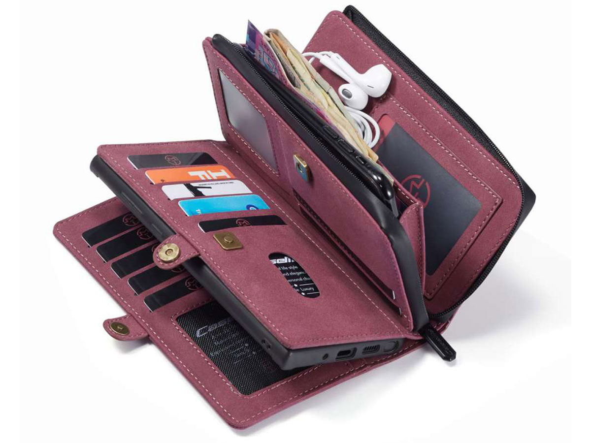 CaseMe 2in1 Multi Wallet Case Rood - Samsung Galaxy Note 20 Ultra Hoesje