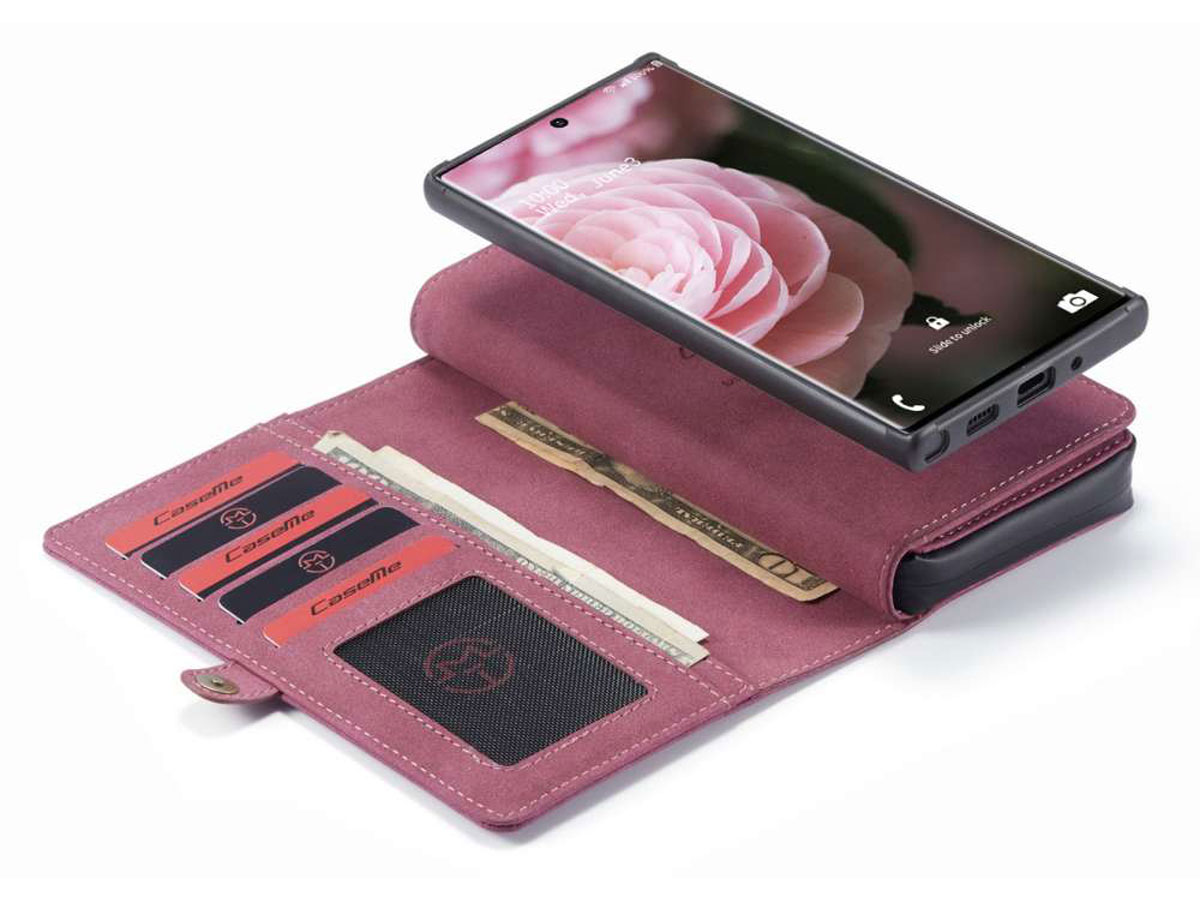 CaseMe 2in1 Multi Wallet Case Rood - Samsung Galaxy Note 20 Ultra Hoesje