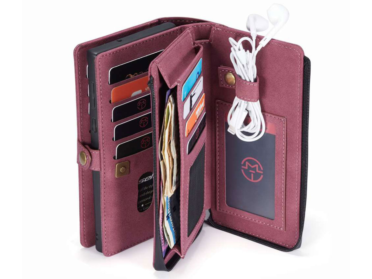 CaseMe 2in1 Multi Wallet Case Rood - Samsung Galaxy Note 20 Ultra Hoesje