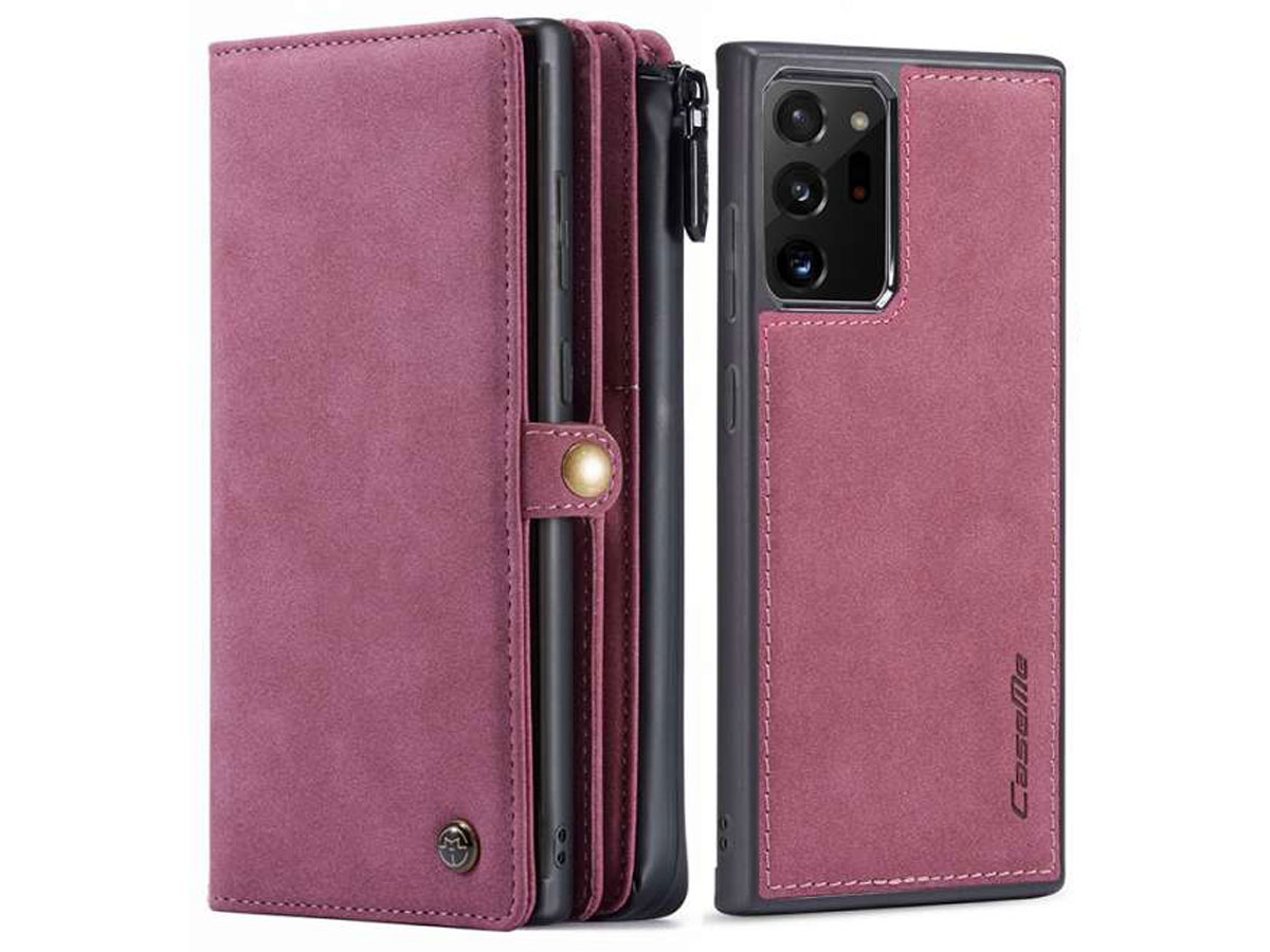 CaseMe 2in1 Multi Wallet Case Rood - Samsung Galaxy Note 20 Ultra Hoesje