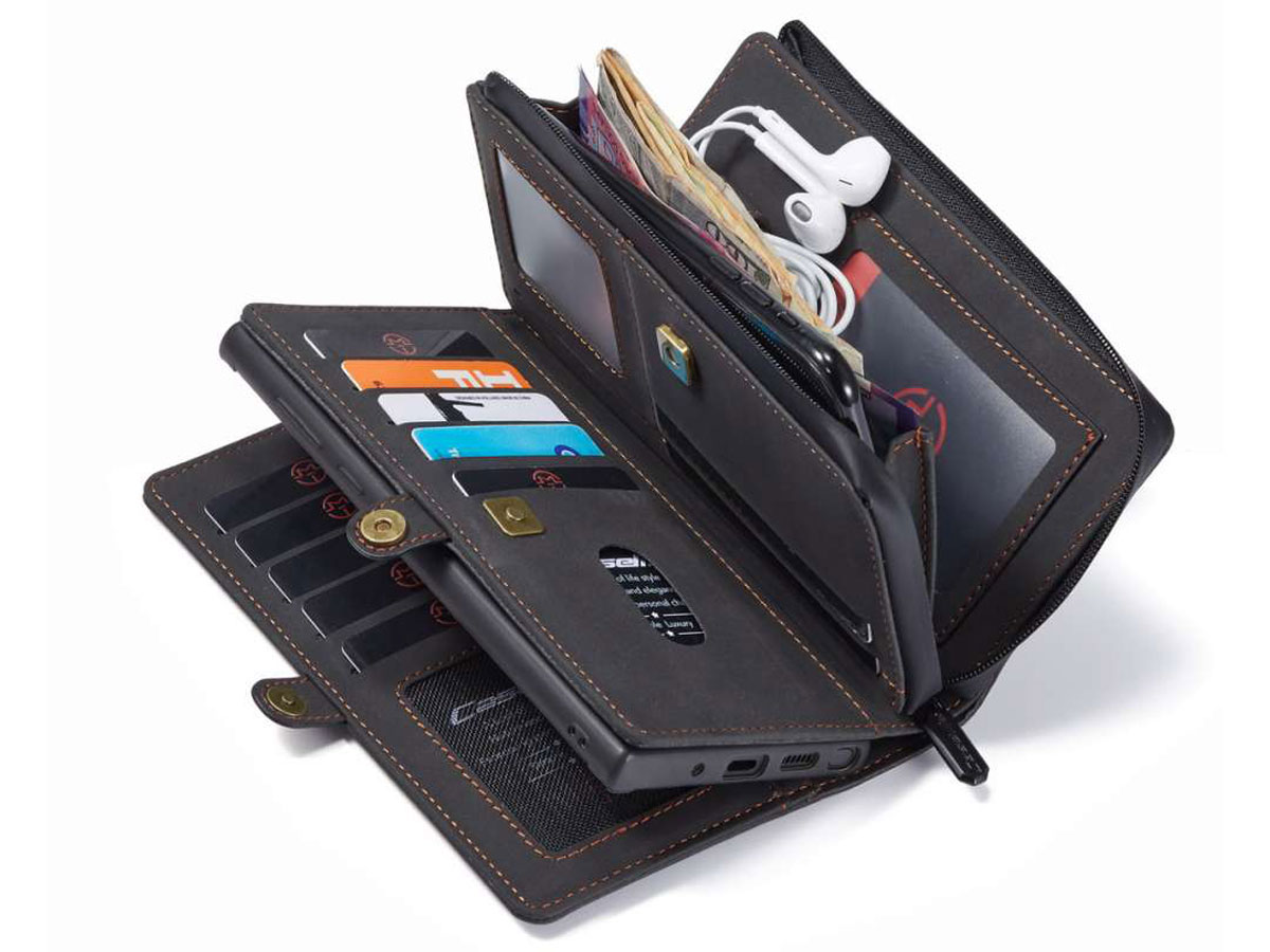 CaseMe 2in1 Multi Wallet Case Zwart - Samsung Galaxy Note 20 Ultra Hoesje