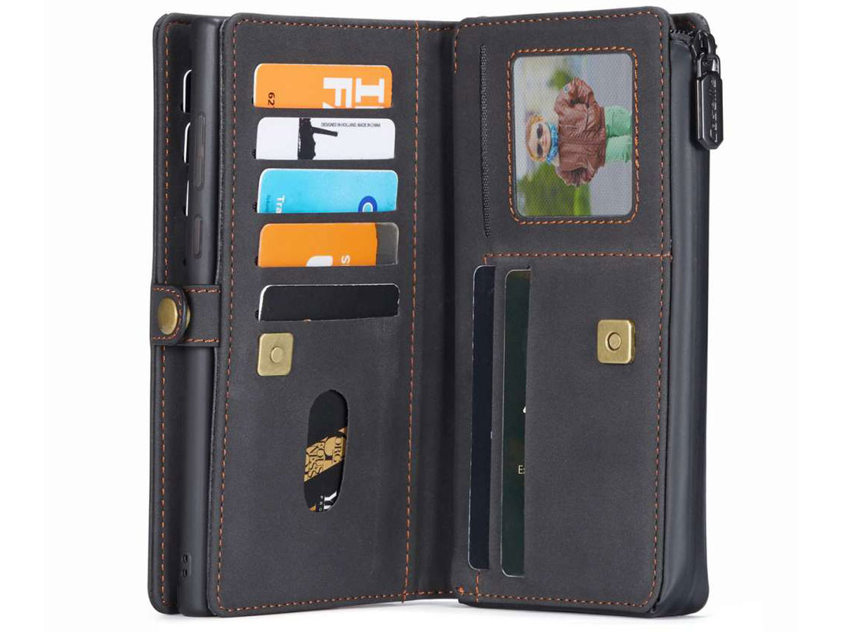 CaseMe 2in1 Multi Wallet Case Zwart - Samsung Galaxy Note 20 Ultra Hoesje