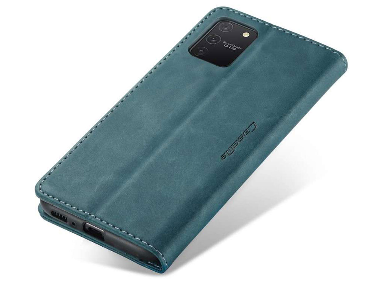 CaseMe Vintage BookCase Blauw - Samsung Galaxy S10 Lite hoesje