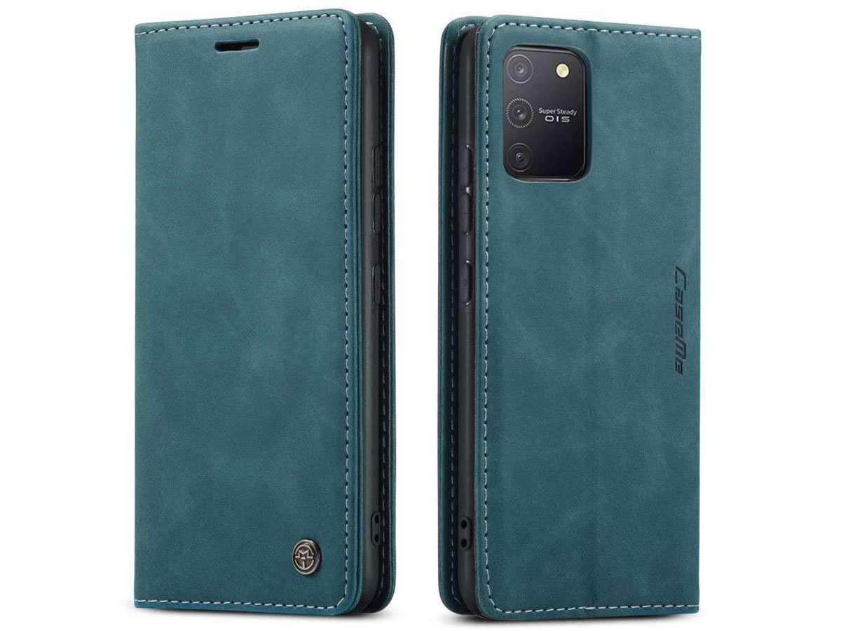 CaseMe Vintage BookCase Blauw - Samsung Galaxy S10 Lite hoesje