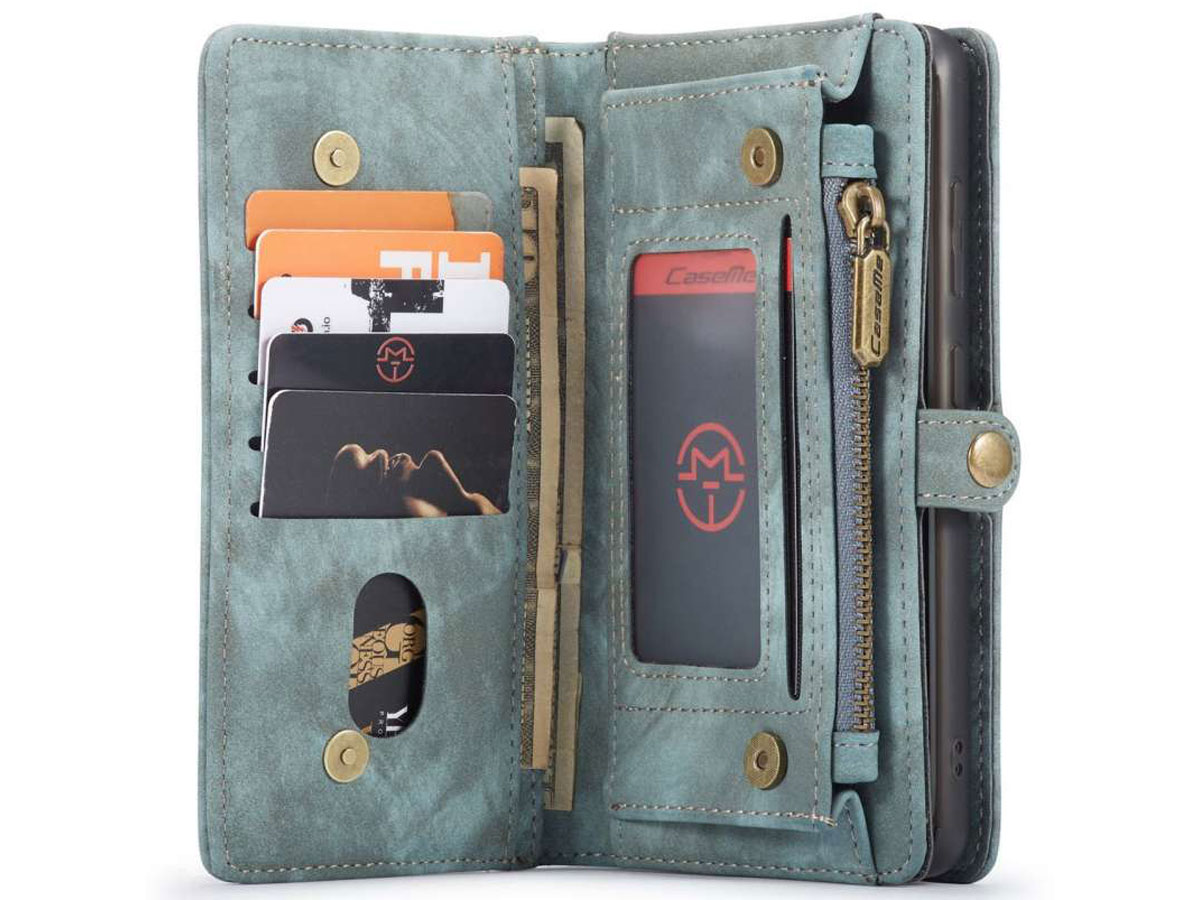 CaseMe 2in1 Wallet Ritsvak Case Blauw - Samsung Galaxy S20 FE Hoesje