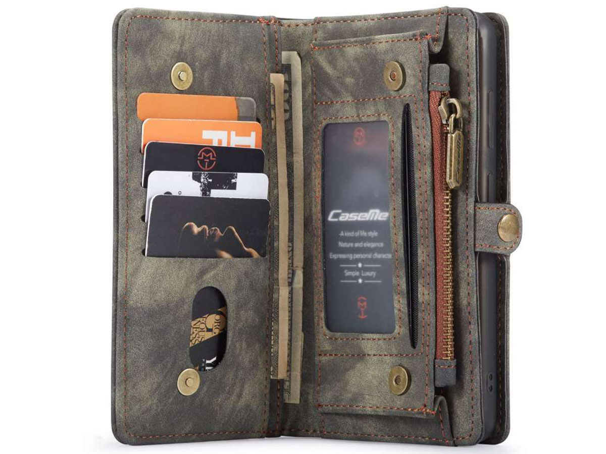 CaseMe 2in1 Wallet Ritsvak Case Zwart - Samsung Galaxy S20 FE Hoesje