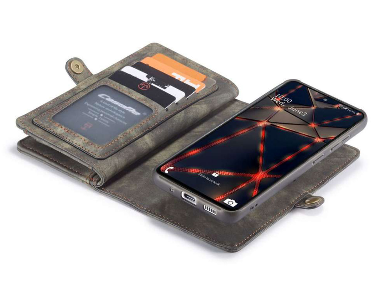 CaseMe 2in1 Wallet Ritsvak Case Zwart - Samsung Galaxy S20 FE Hoesje