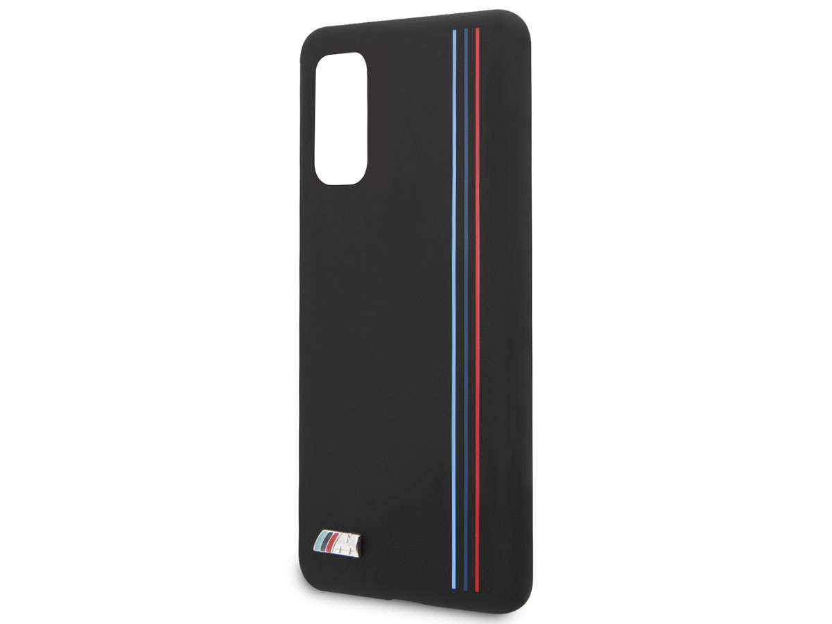 BMW M Lines Silicon Case Zwart - Samsung Galaxy S20 hoesje