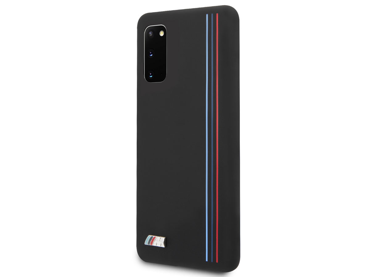 BMW M Lines Silicon Case Zwart - Samsung Galaxy S20 hoesje