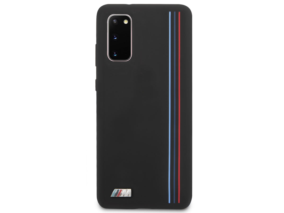 BMW M Lines Silicon Case Zwart - Samsung Galaxy S20 hoesje