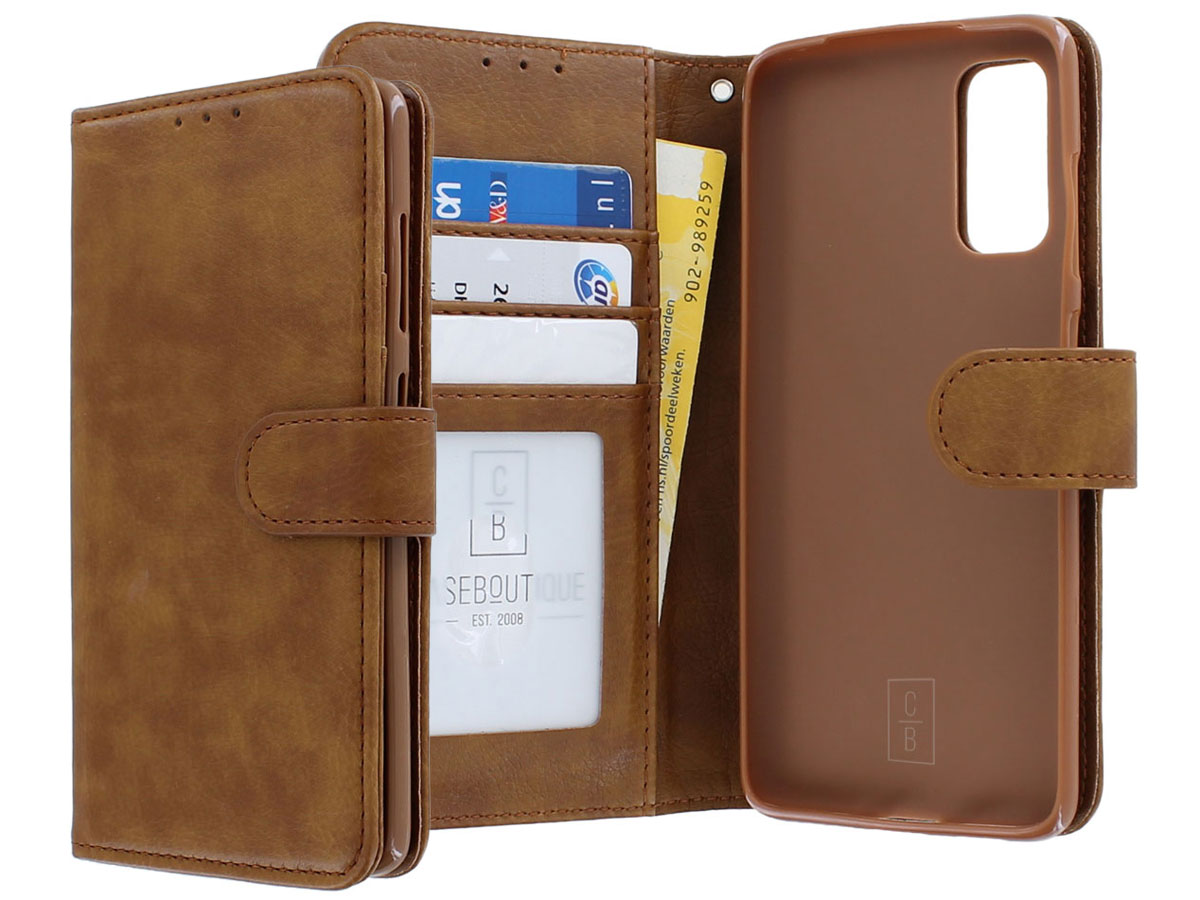 Book Case Deluxe Bruin - Samsung Galaxy S20 hoesje