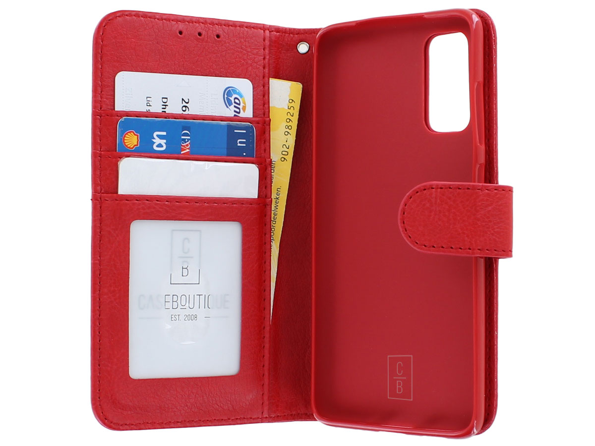 Book Case Deluxe Rood - Samsung Galaxy S20 hoesje