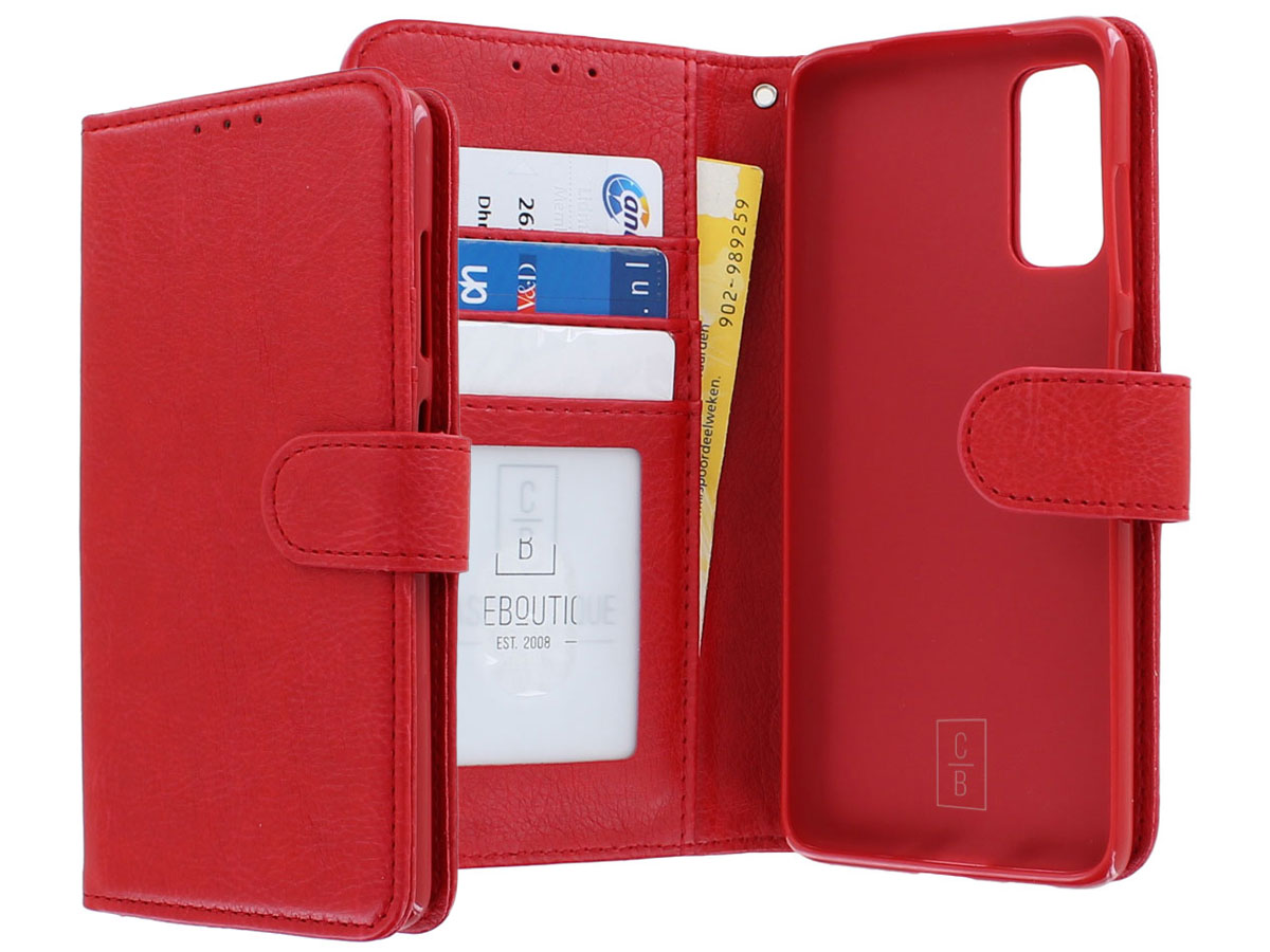 Book Case Deluxe Rood - Samsung Galaxy S20 hoesje