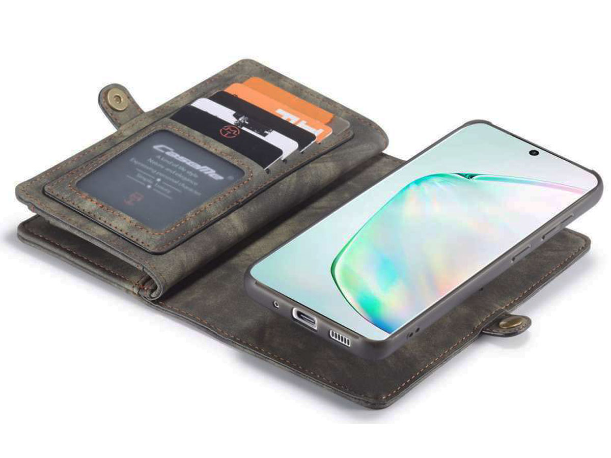 CaseMe 2in1 Wallet Ritsvak Case Zwart - Samsung Galaxy S20 Hoesje