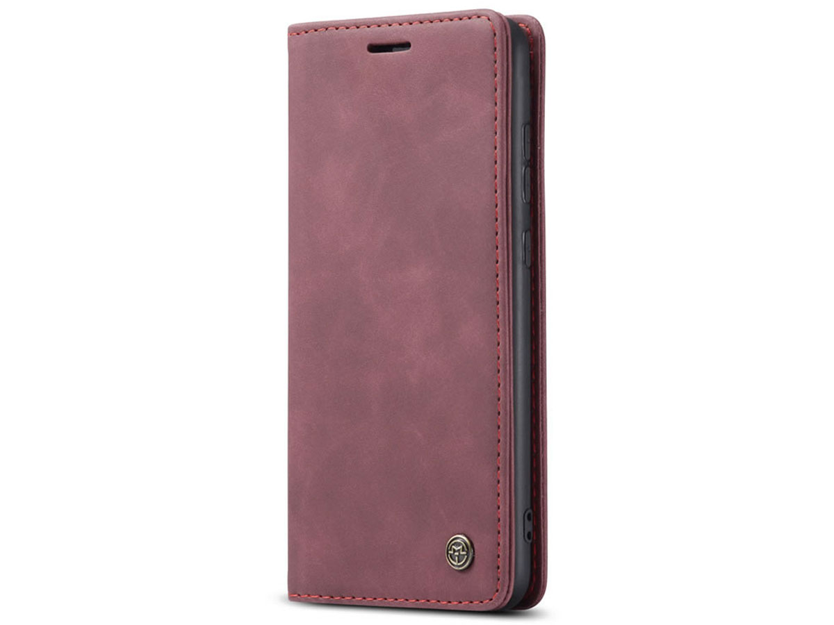 CaseMe Vintage BookCase Wine - Samsung Galaxy S20 hoesje