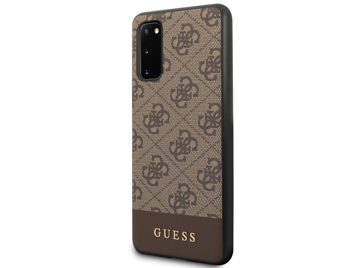 Guess 4G Monogram Case Bruin - Samsung Galaxy S20 hoesje