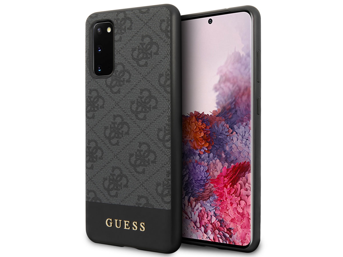 Guess 4G Monogram Case Grijs - Samsung Galaxy S20 hoesje