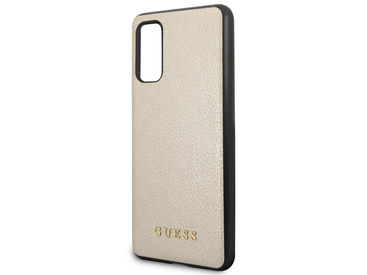 Guess Iridescent Case Goud - Samsung Galaxy S20 hoesje