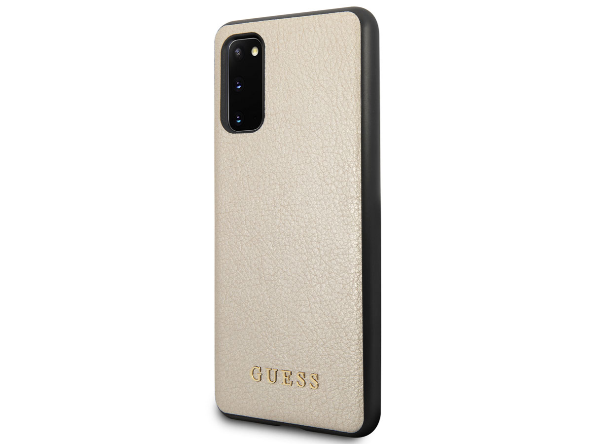 Guess Iridescent Case Goud - Samsung Galaxy S20 hoesje