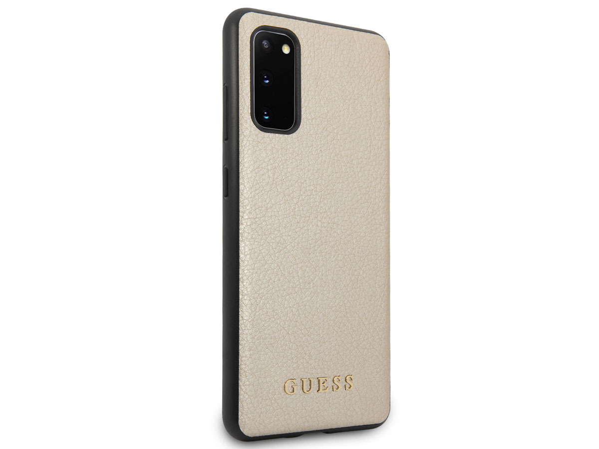 Guess Iridescent Case Goud - Samsung Galaxy S20 hoesje
