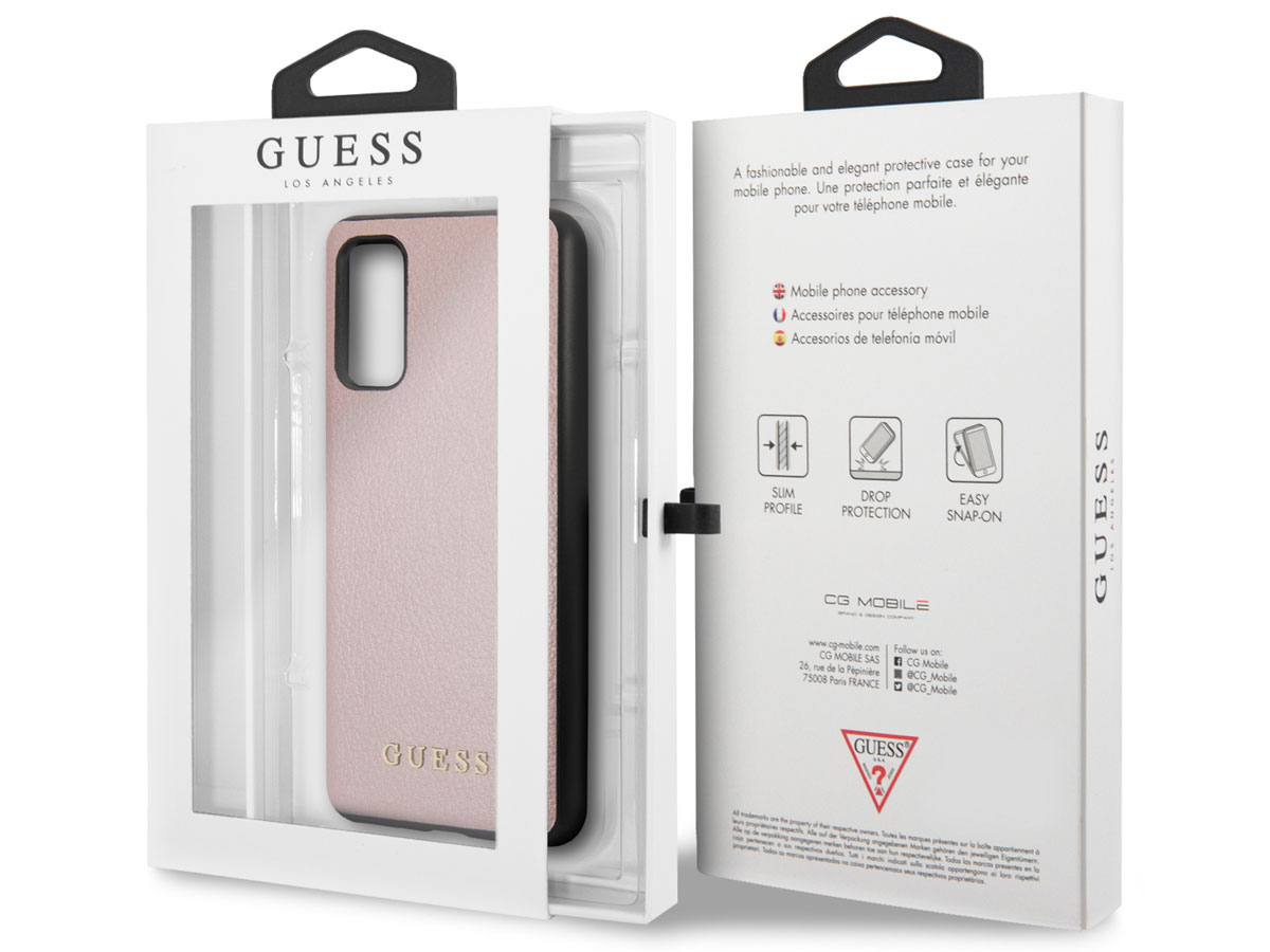 Guess Iridescent Case Rosé - Samsung Galaxy S20 hoesje