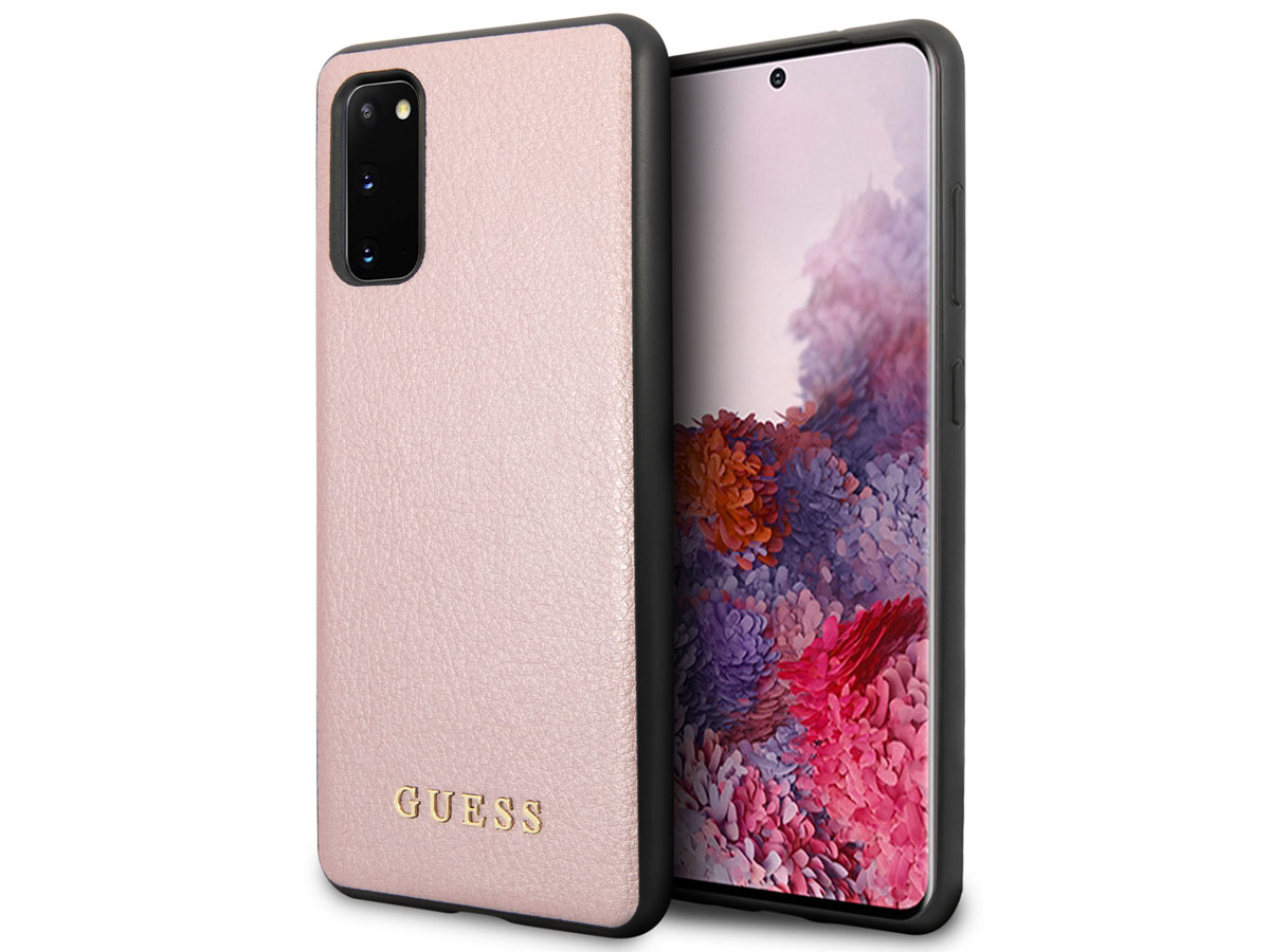 Guess Iridescent Case Rosé - Samsung Galaxy S20 hoesje