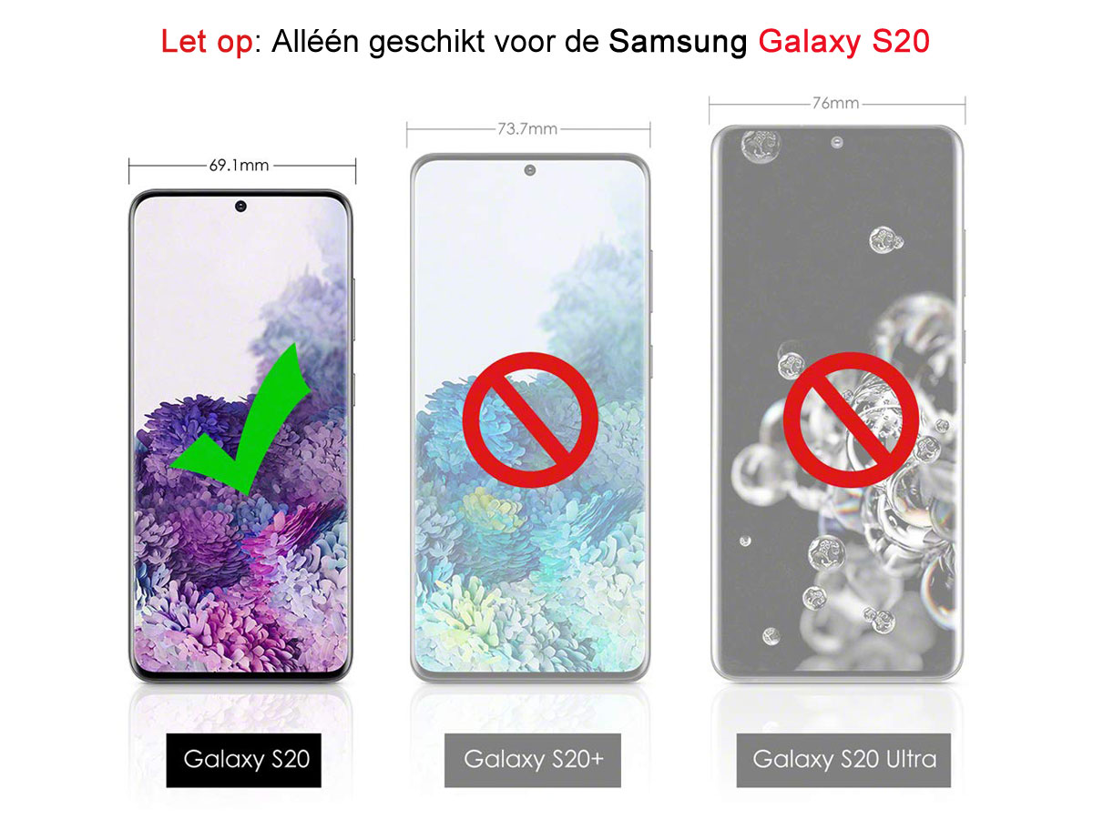 Book Case Deluxe Rood - Samsung Galaxy S20 hoesje
