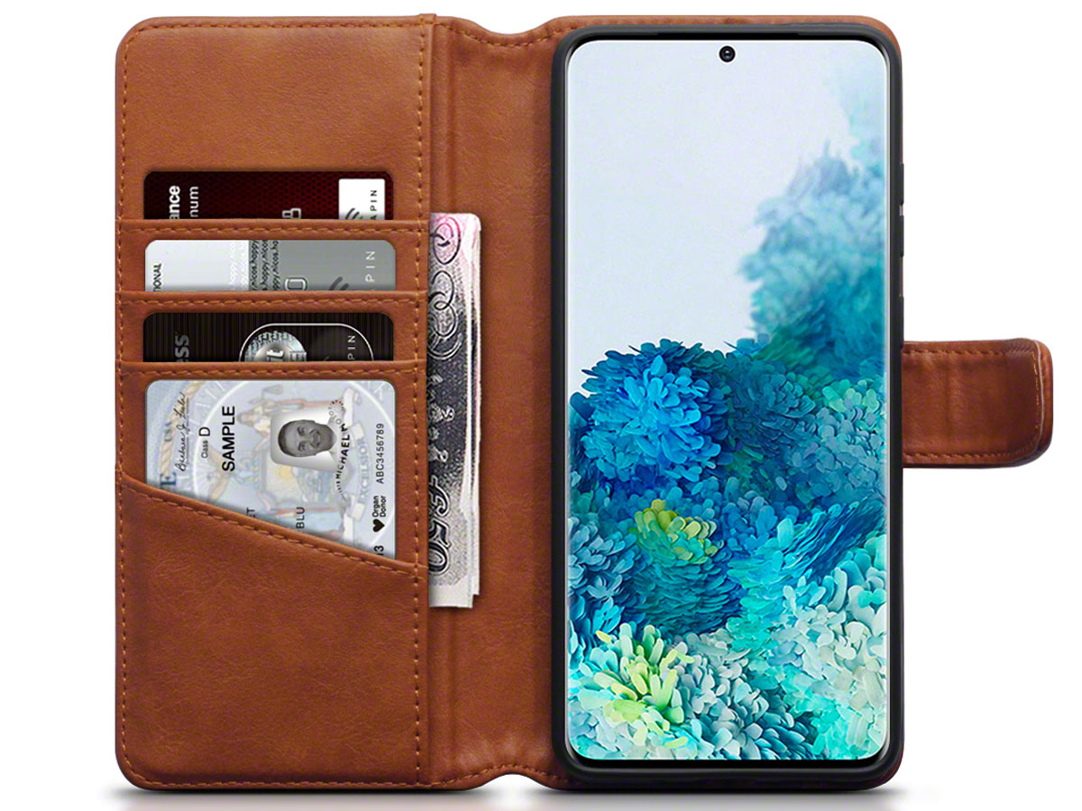 CaseBoutique Wallet Case Leer Cognac - Galaxy S20+ hoesje