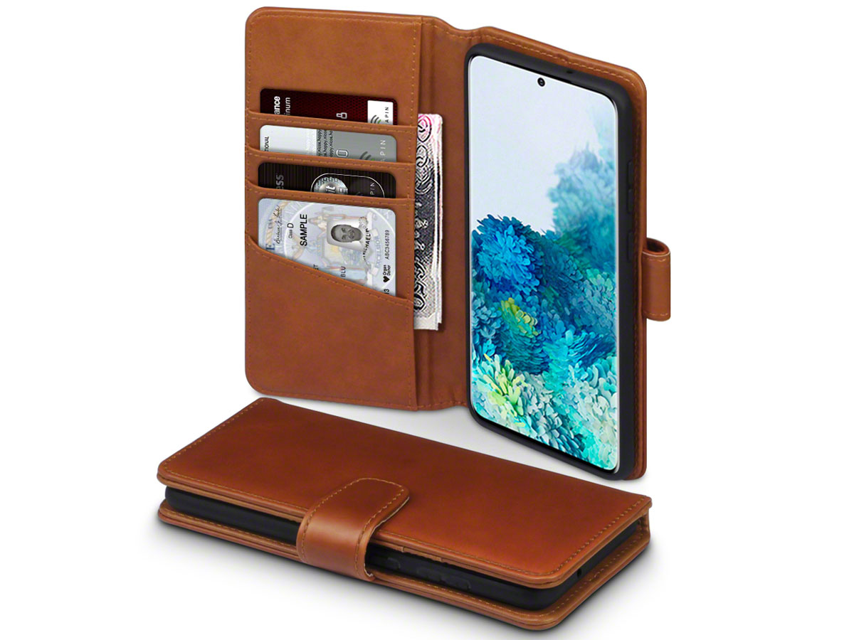 CaseBoutique Wallet Case Leer Cognac - Galaxy S20+ hoesje