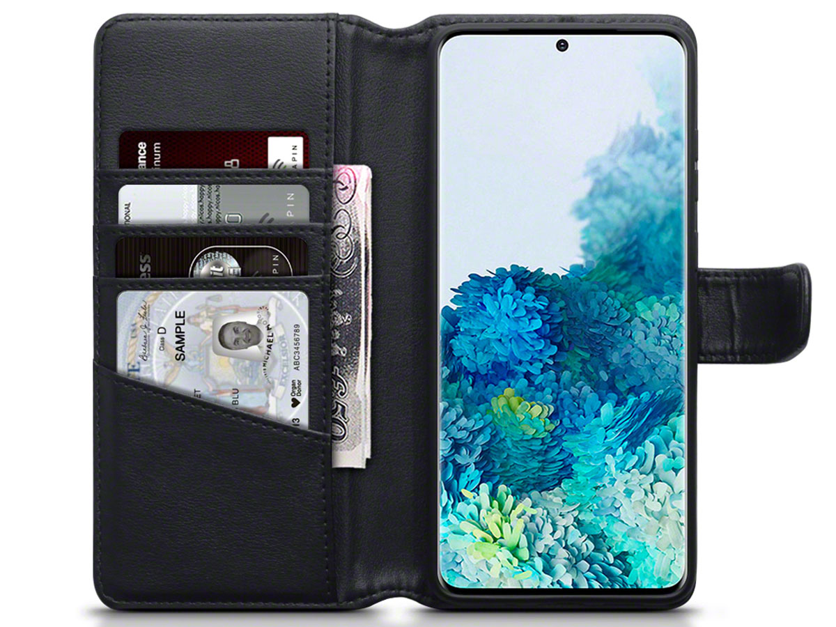 CaseBoutique Wallet Case Leer Zwart - Galaxy S20+ hoesje