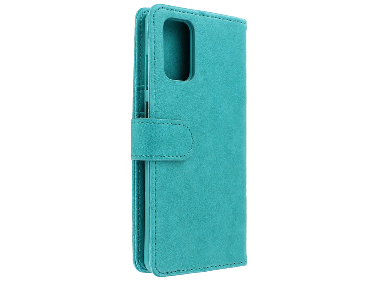 Book Case met Ritsvakje Turquoise - Samsung Galaxy S20+ hoesje