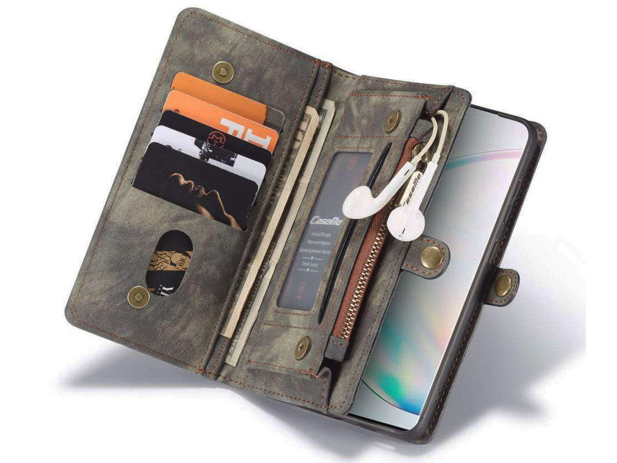 CaseMe 2in1 Wallet Ritsvak Case Zwart - Samsung Galaxy S20+ Hoesje