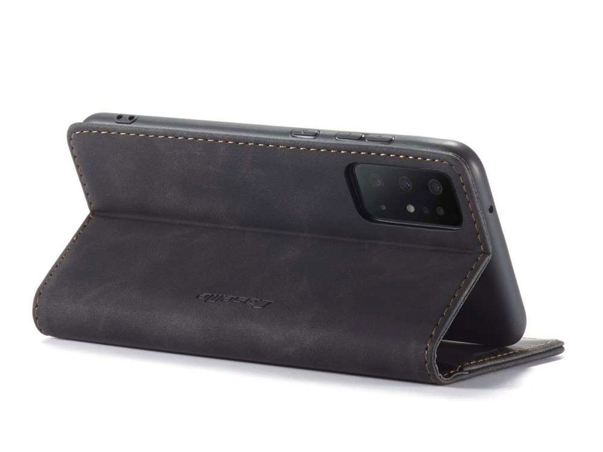 CaseMe Vintage BookCase Zwart - Samsung Galaxy S20+ hoesje