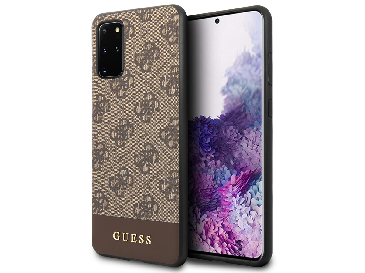 Guess 4G Monogram Case Bruin - Samsung Galaxy S20+ hoesje