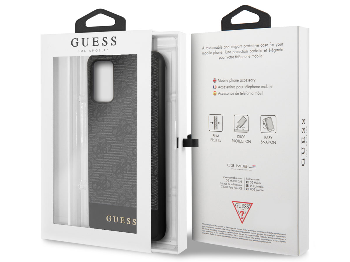 Guess 4G Monogram Case Grijs - Samsung Galaxy S20+ hoesje