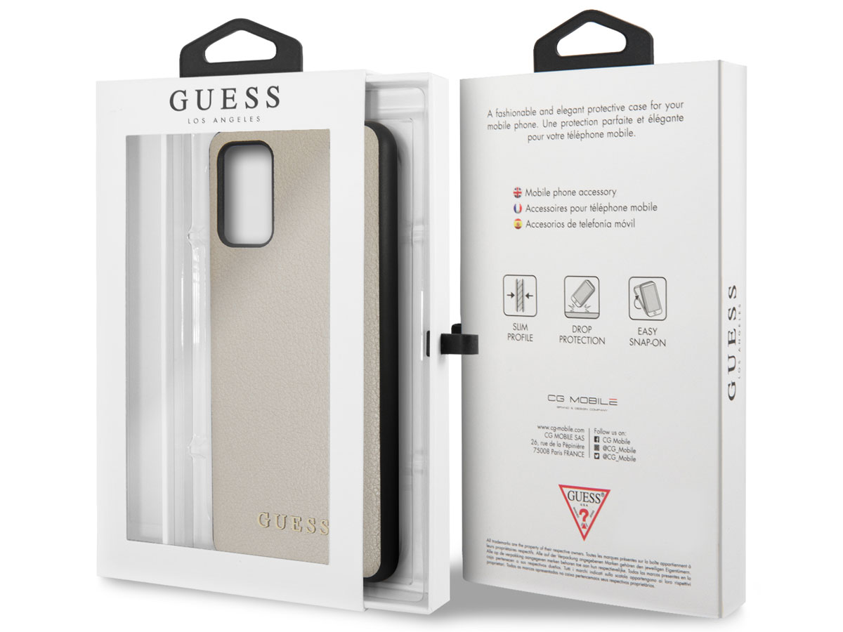 Guess Iridescent Case Goud - Samsung Galaxy S20+ hoesje