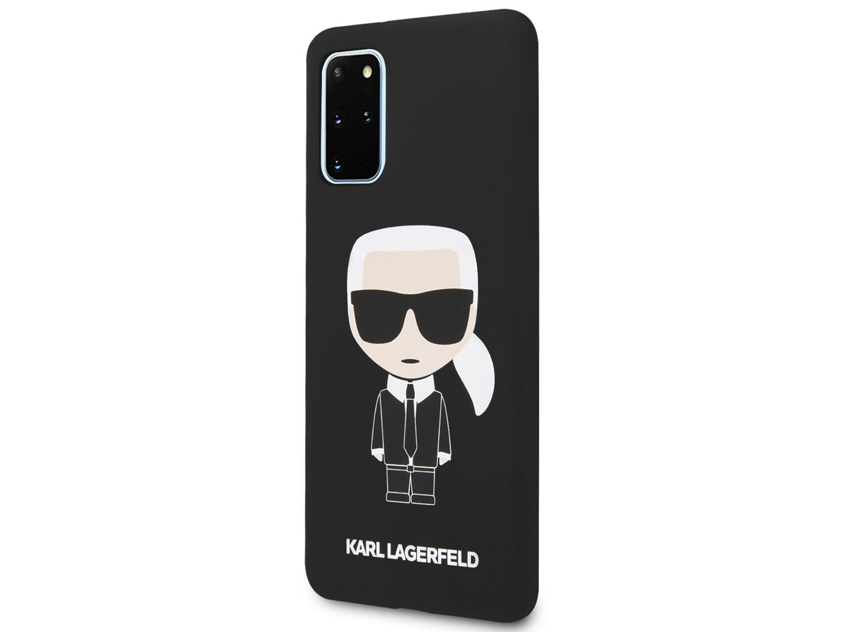 Karl Lagerfeld Iconic Case Zwart - Samsung Galaxy S20+ hoesje