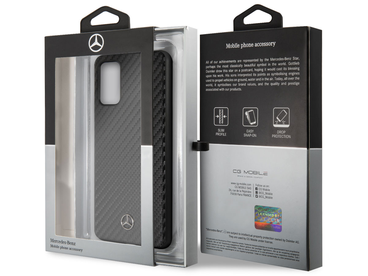 Mercedes Dynamic Carbon Case - Samsung Galaxy S20+ hoesje