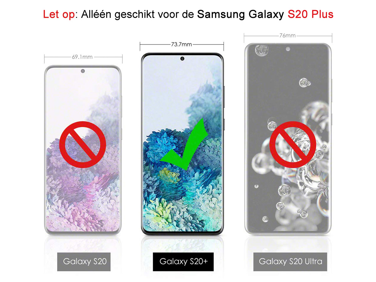Book Case Mapje Ruitjes Print - Samsung Galaxy S20+ hoesje