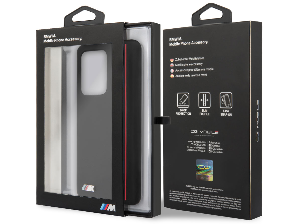 BMW M Lines Silicon Case Zwart - Samsung Galaxy S20 Ultra hoesje