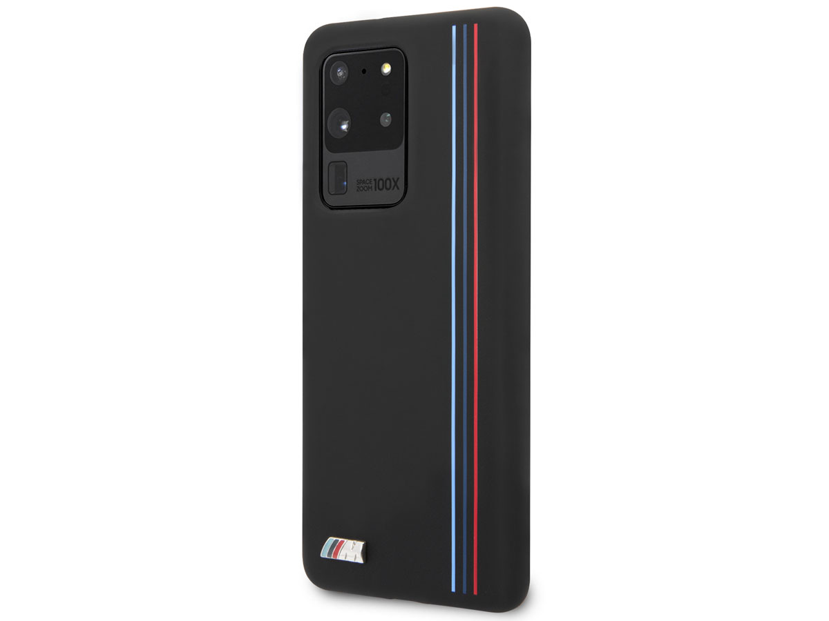 BMW M Lines Silicon Case Zwart - Samsung Galaxy S20 Ultra hoesje