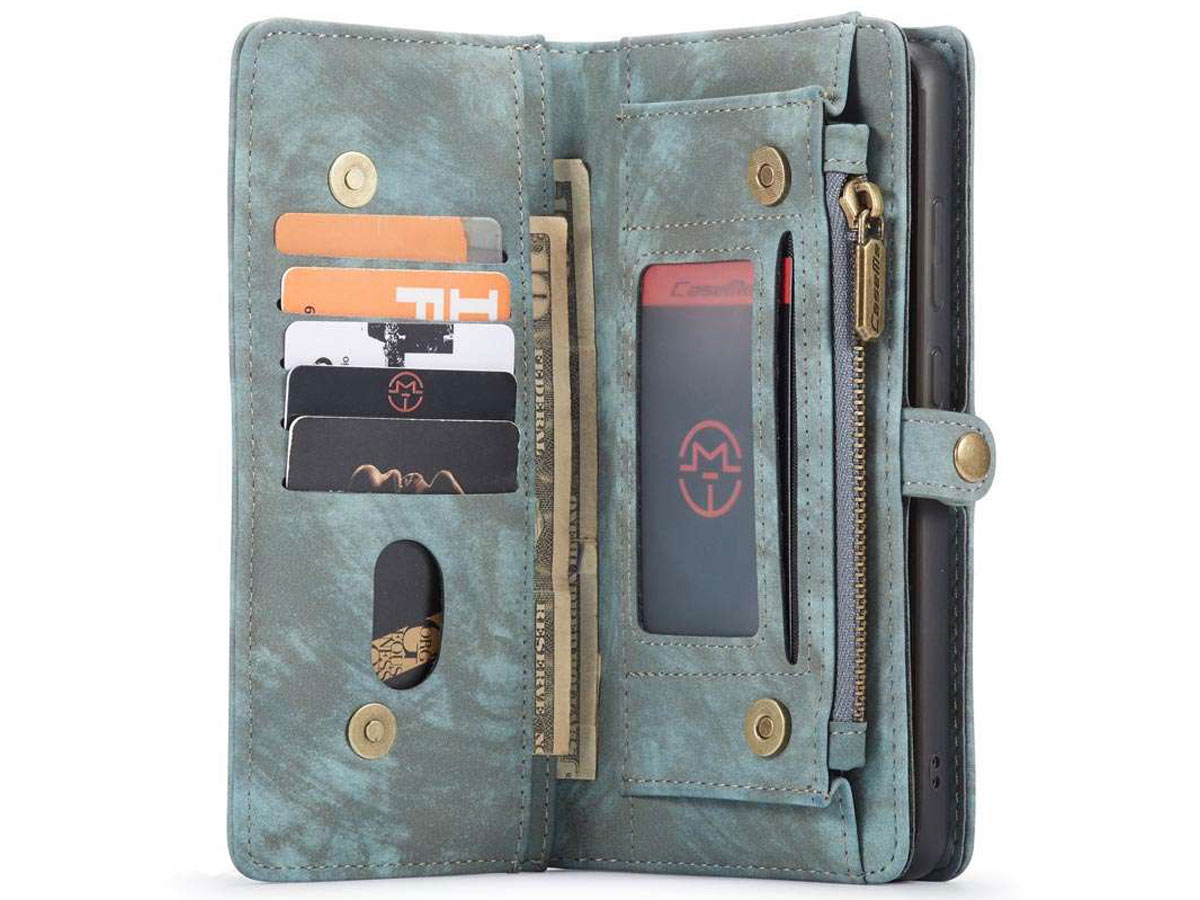 CaseMe 2in1 Wallet Ritsvak Case Blauw - Samsung Galaxy S20 Ultra Hoesje