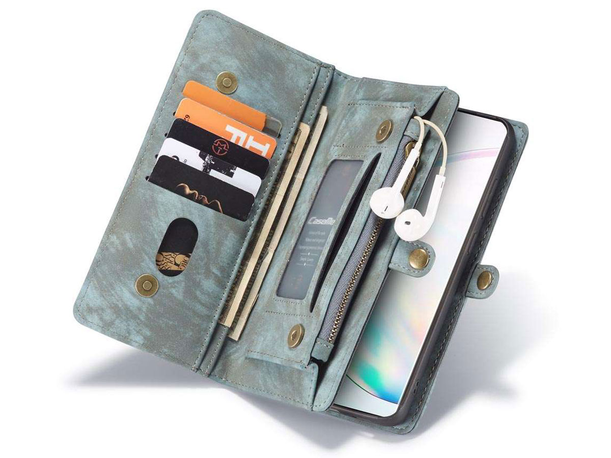 CaseMe 2in1 Wallet Ritsvak Case Blauw - Samsung Galaxy S20 Ultra Hoesje