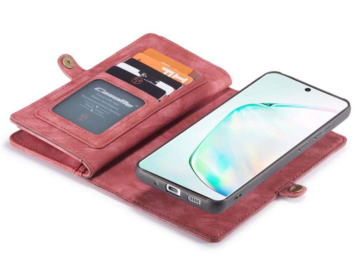 CaseMe 2in1 Wallet Ritsvak Case Rood - Samsung Galaxy S20 Ultra Hoesje