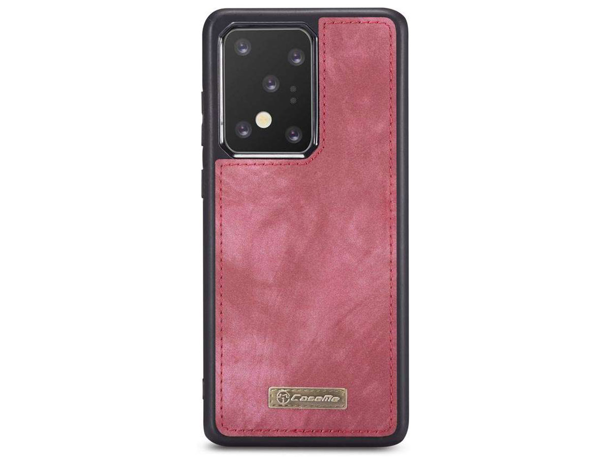 CaseMe 2in1 Wallet Ritsvak Case Rood - Samsung Galaxy S20 Ultra Hoesje