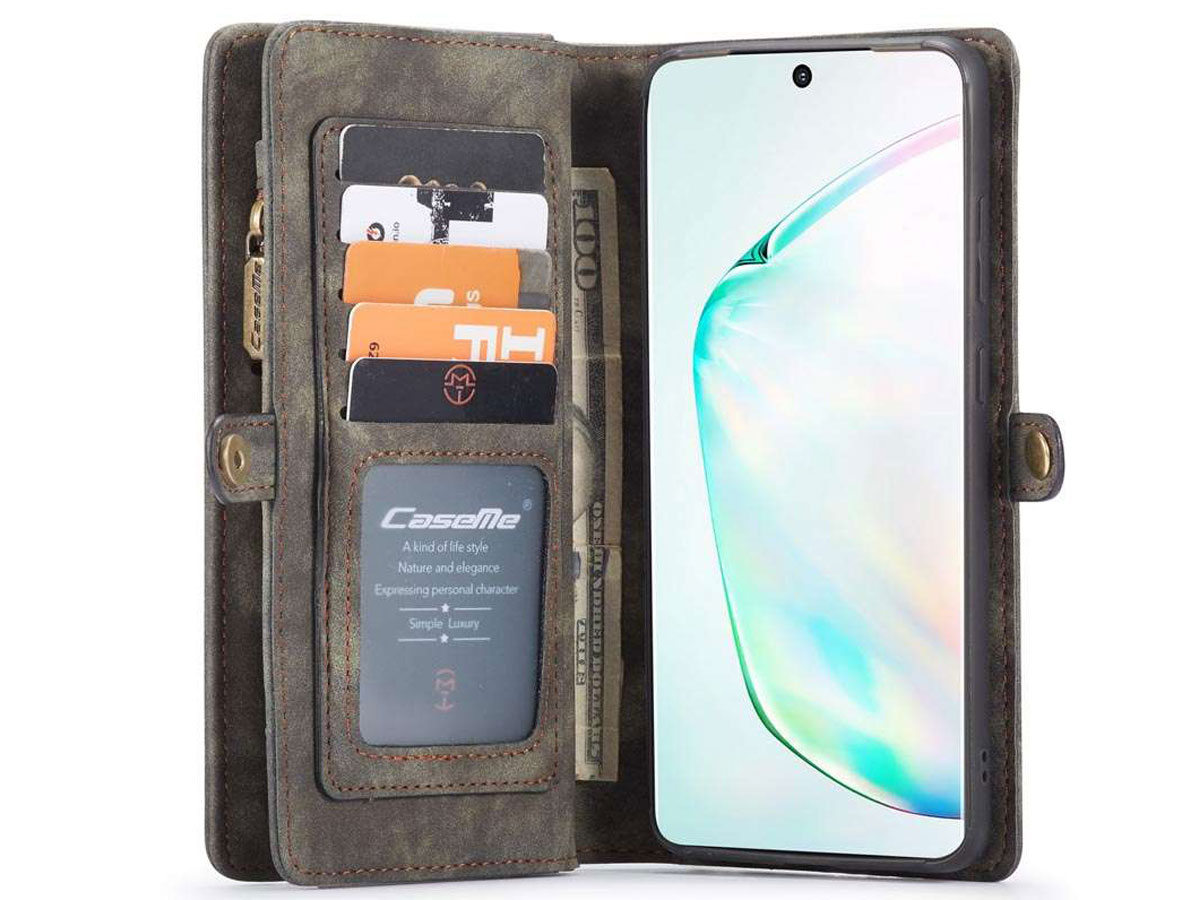 CaseMe 2in1 Wallet Ritsvak Case Zwart - Samsung Galaxy S20 Ultra Hoesje