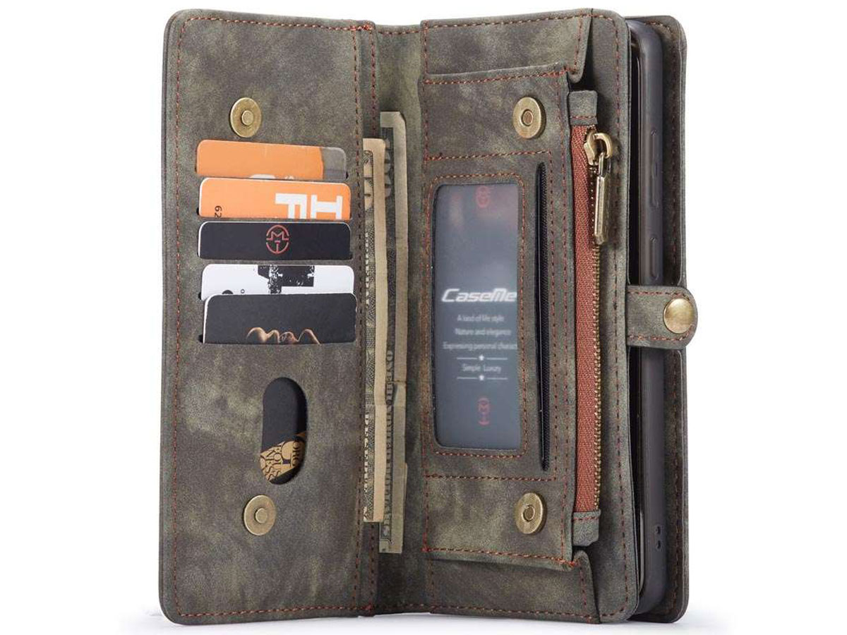 CaseMe 2in1 Wallet Ritsvak Case Zwart - Samsung Galaxy S20 Ultra Hoesje